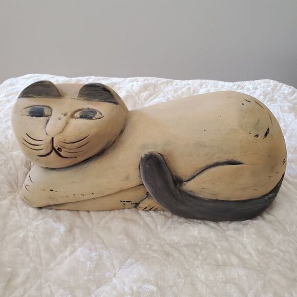 Hand Carve Wood Cat - Picture 6 of 10